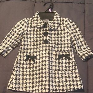 Bonnie Baby Classic Houndstooth Pea Coat